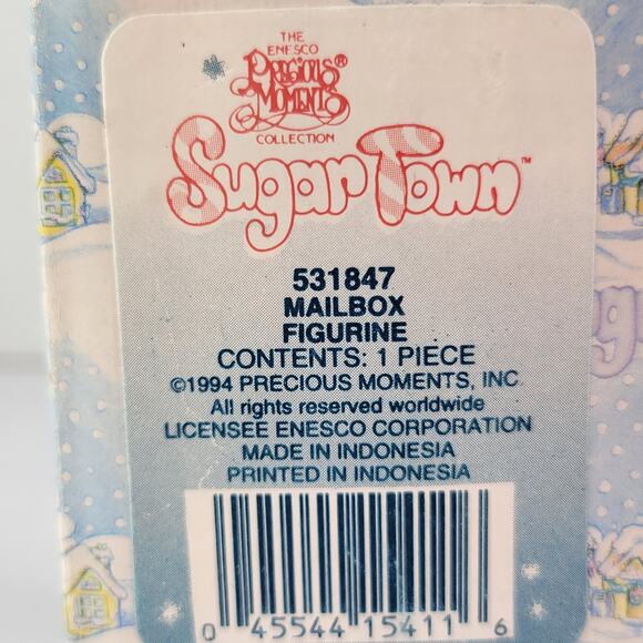 Precious Moments Sugar Town Mailbox Figurine Enesco 531847 1994 - Picture 10 of 13